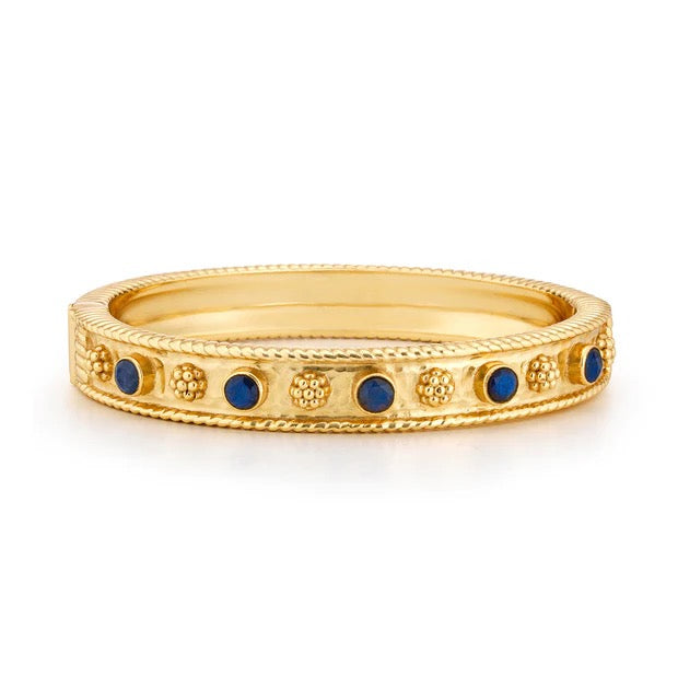 BERRY Gem Classic Hinged Bangle - Blue Labradorite