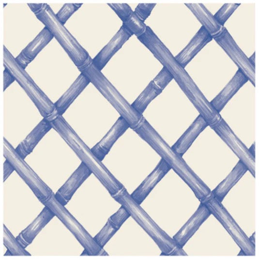 Hester&Cook Cocktail Napkins Blue Lattice