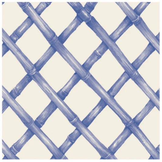 Hester&Cook Cocktail Napkins Blue Lattice