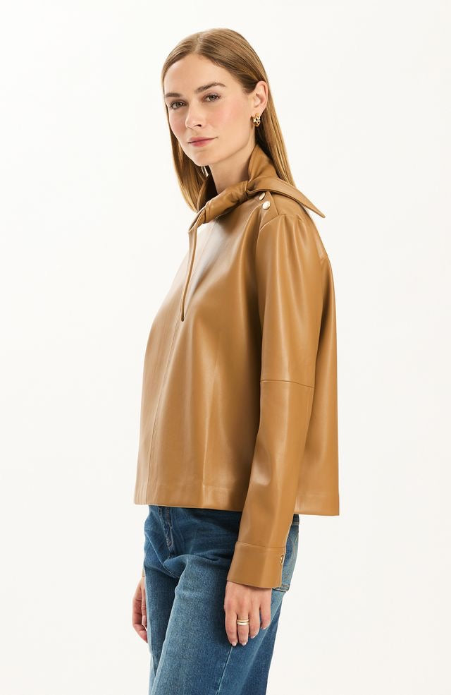 Rebecca Leather Tie Shirt