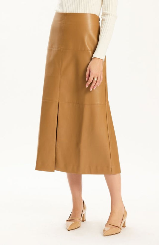 Phoebe Vegan Skirt in Latte