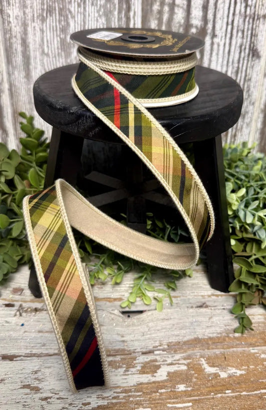 JME Huntington Plaid Taffeta Fused in Green