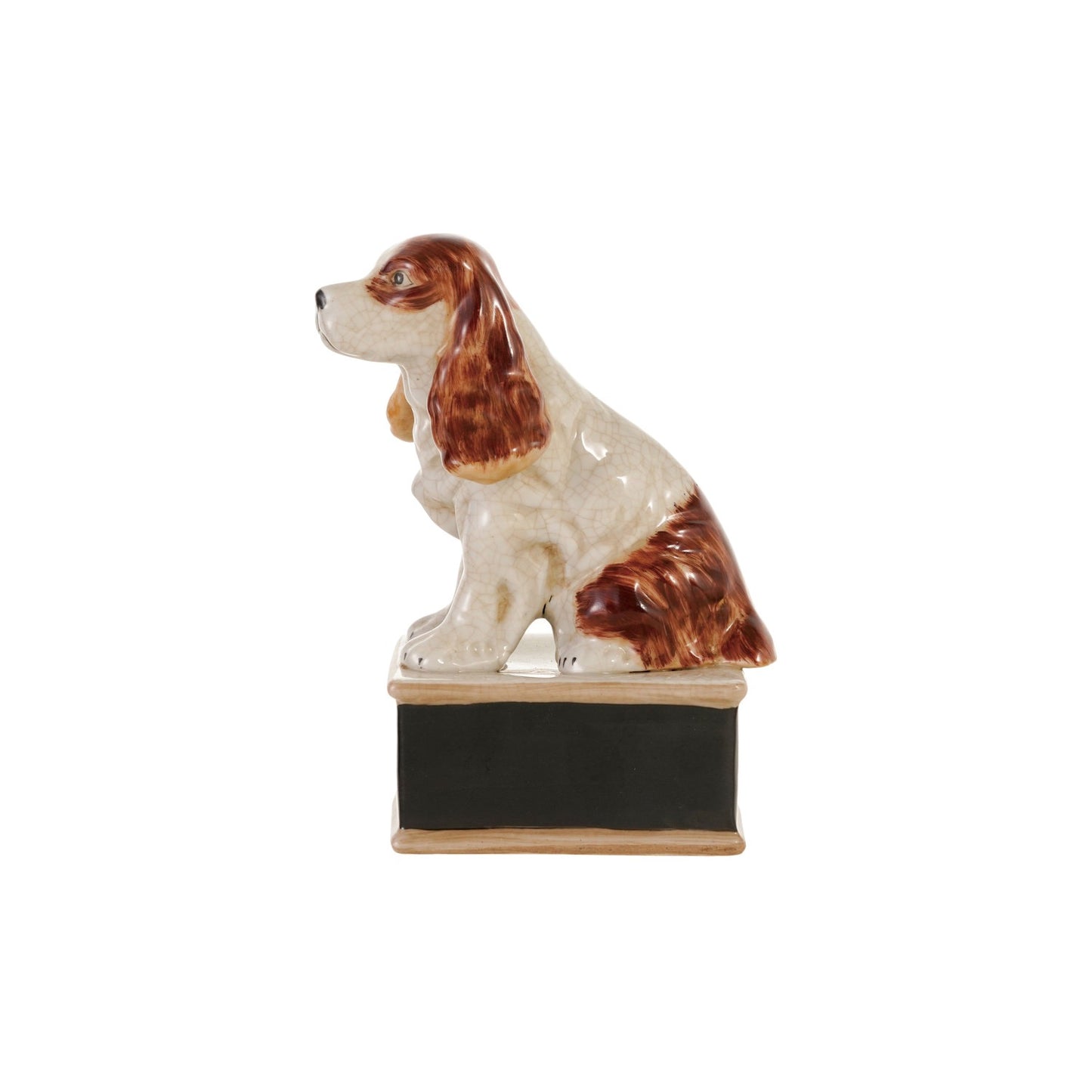 Hand-Painted Stoneware Vintage Reproduction Spaniel (Each Will Vary)