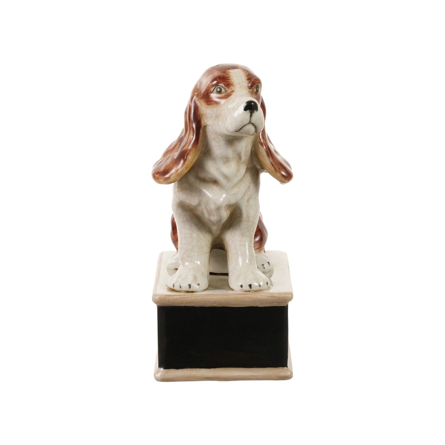 Hand-Painted Stoneware Vintage Reproduction Spaniel (Each Will Vary)