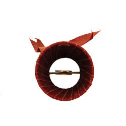 Orange Velvet Pleated Mini Clip-on Lampshade w/ Bow