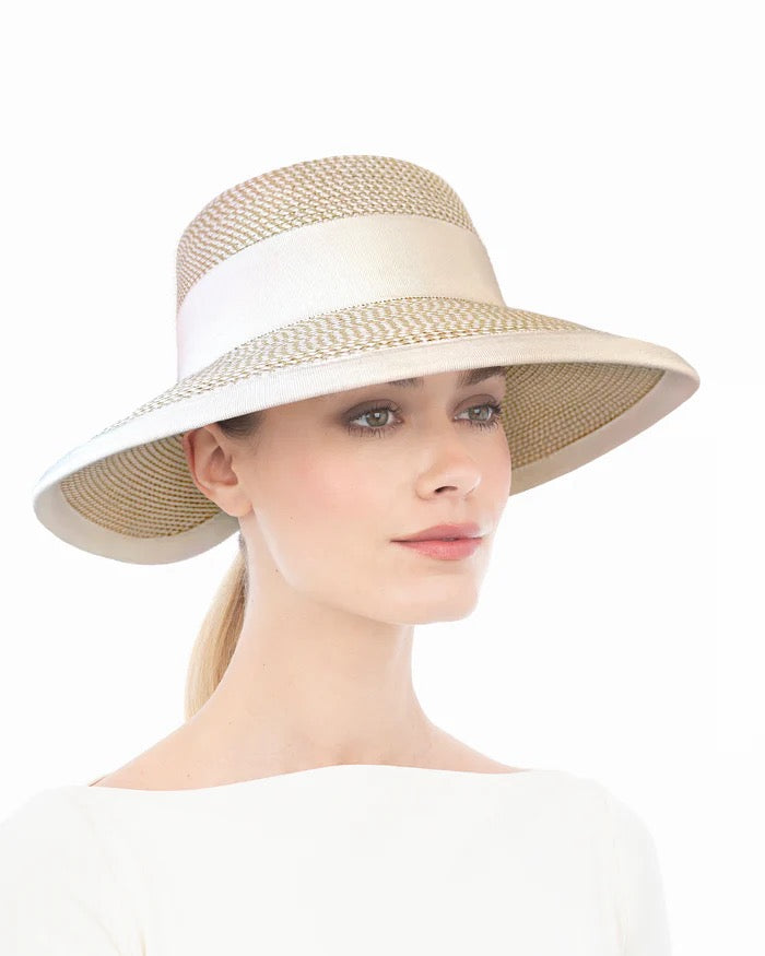 Diva Sun Hat-EJ Natural/Black