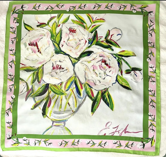 Peony Silk Scarf