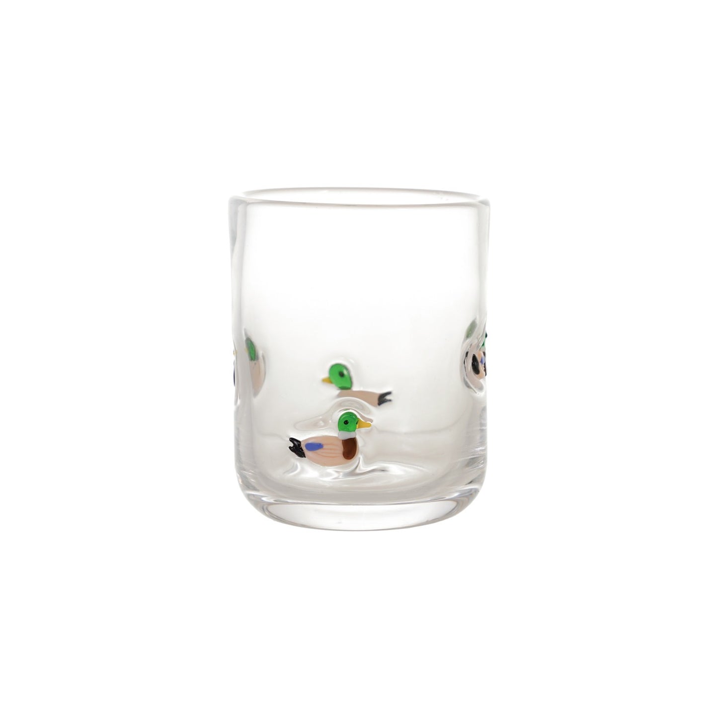 16 oz. Drinking Glass with Embedded Mallards