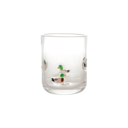 16 oz. Drinking Glass with Embedded Mallards