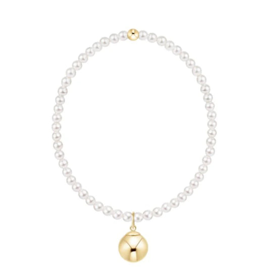 Enewton Extends Classic Pearl 3mm Bracelet - Classic Gold 10mm Charm