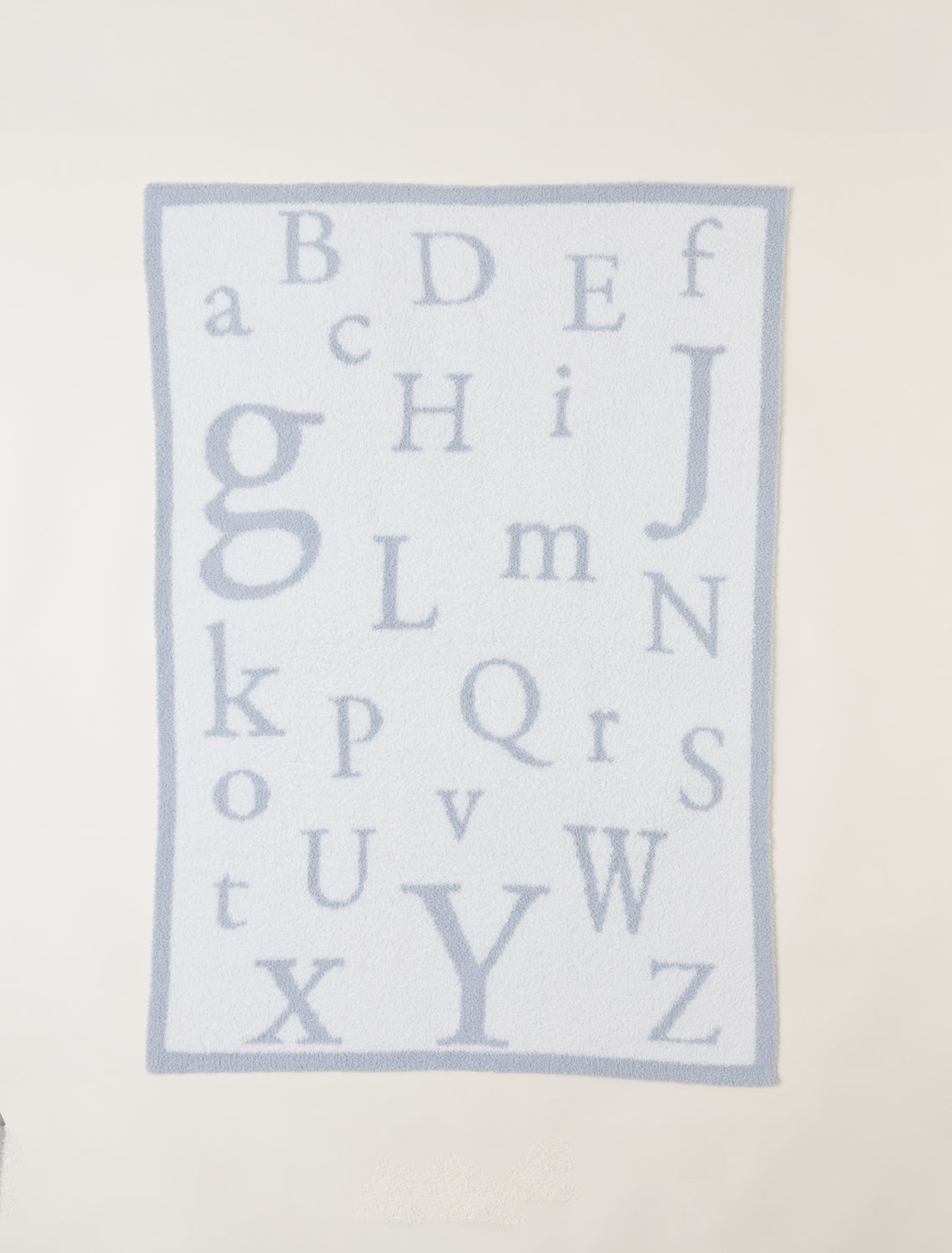 CozyChic® ABC Blanket in Ocean-Cream// Barefoot Dreams