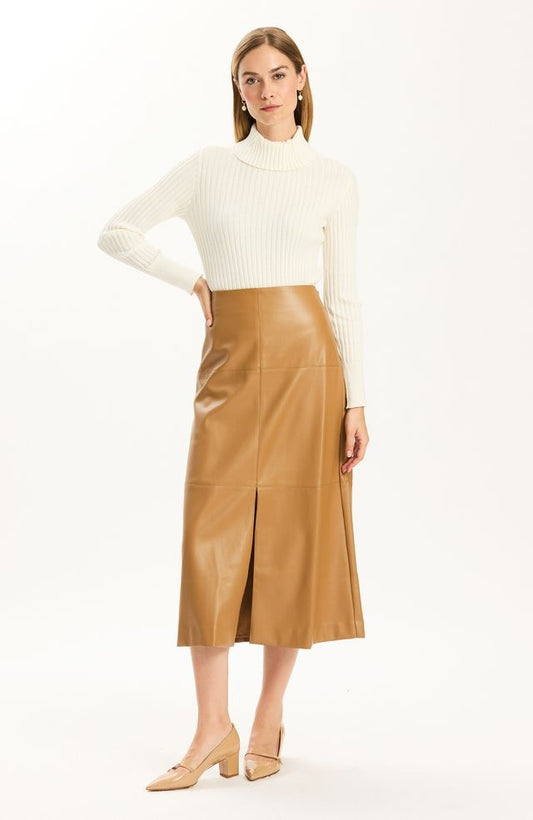 Phoebe Vegan Skirt in Latte