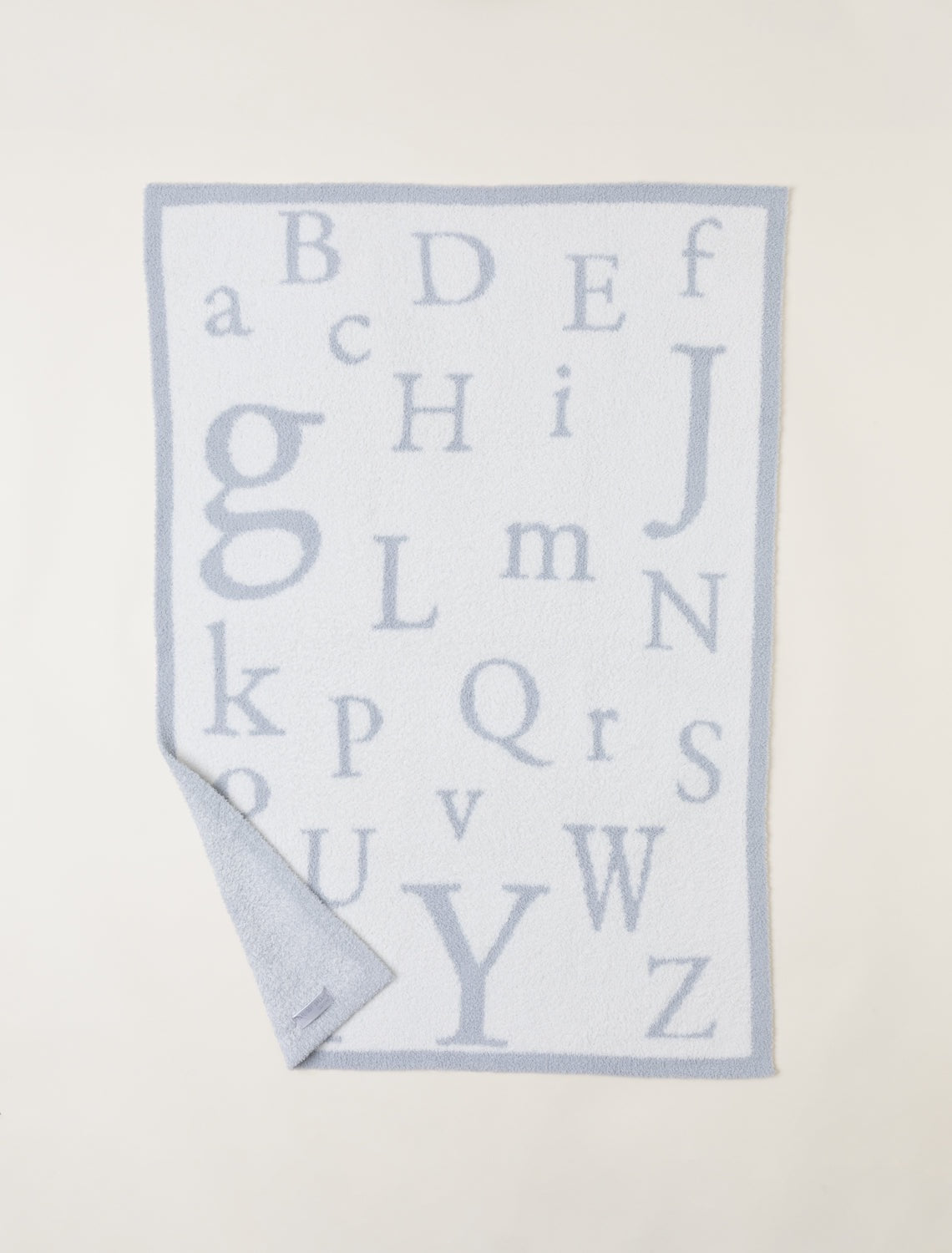 CozyChic® ABC Blanket in Ocean-Cream// Barefoot Dreams