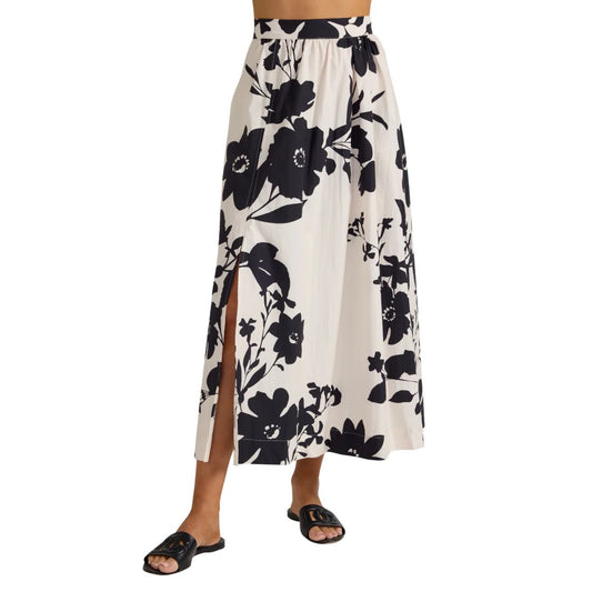 Marc Skirt in Black & Cream Floral