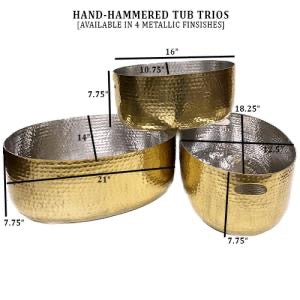 Gold Aluminum Beverage Tubs (3 Sizes)