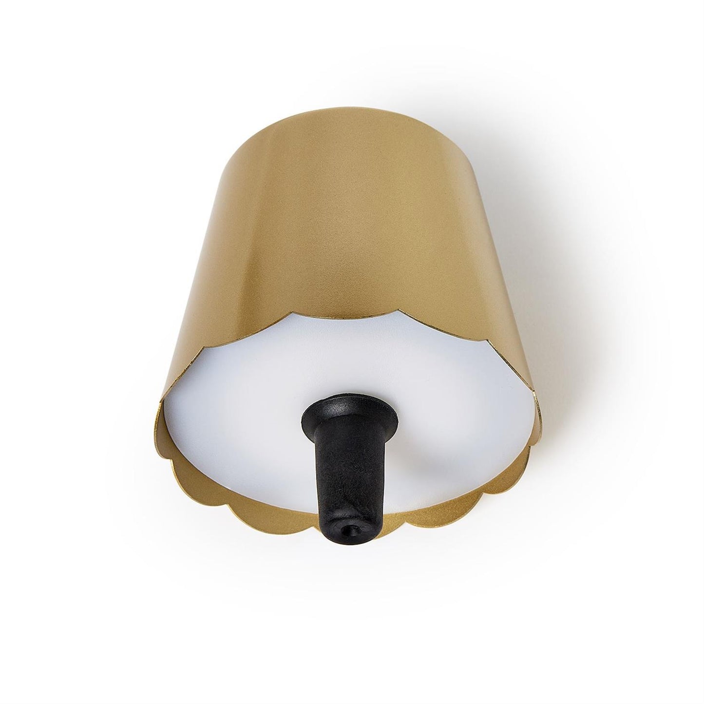 LED Touchable Gold Scalloped Lampshade with Bottle Stopper