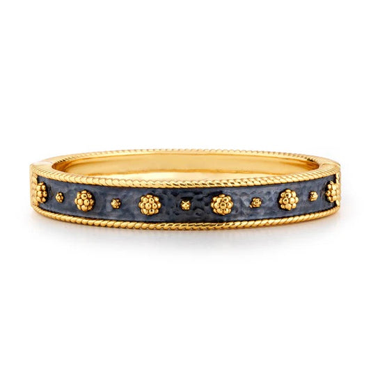 BERRY Classic Hinged Bangle, S/M - Gold/Midnight
