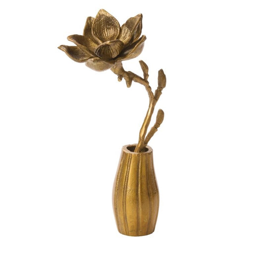 Butterfly Magnolia Tall Vase Sculpture