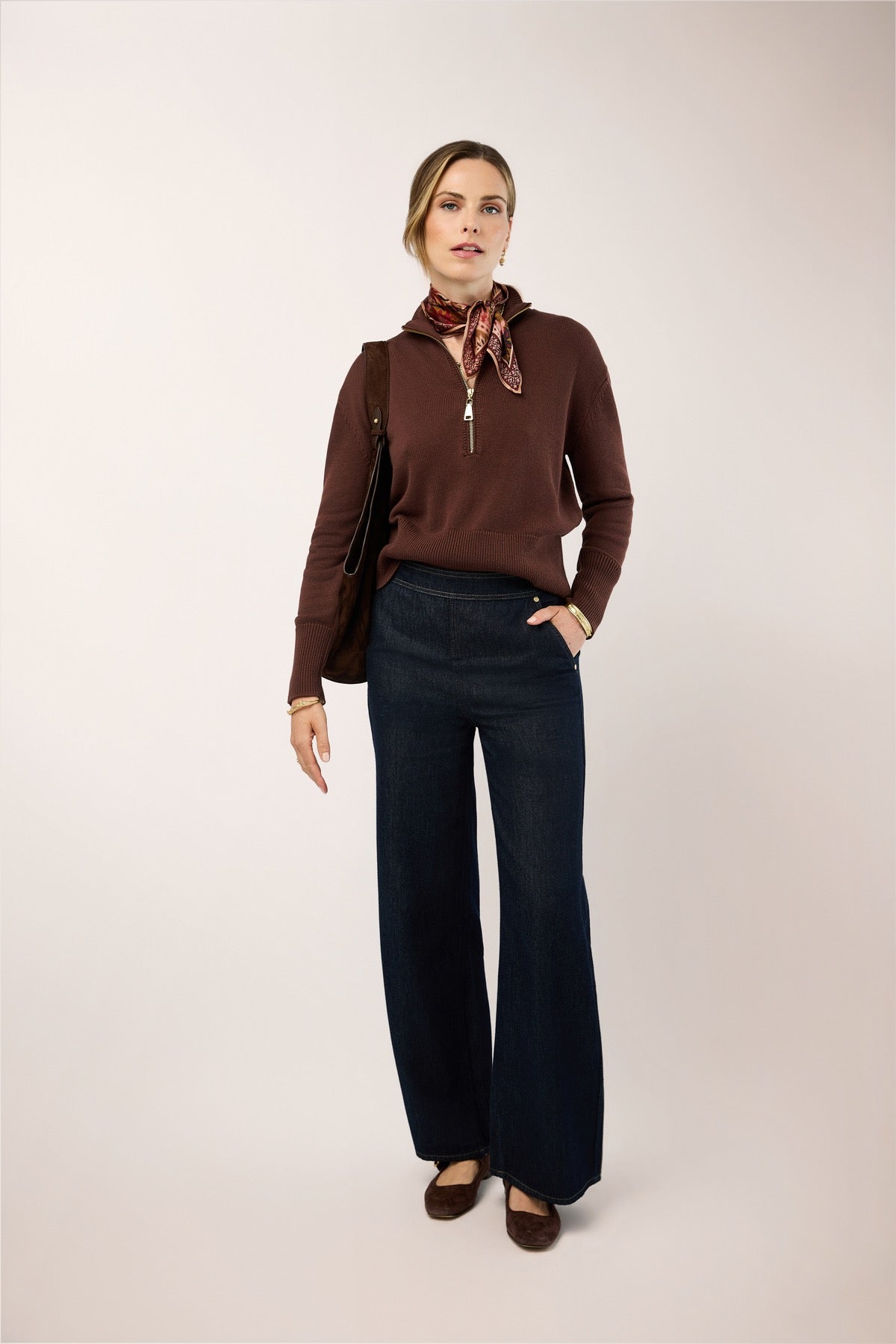 Cadence Denim Trouser in Midnight Marina