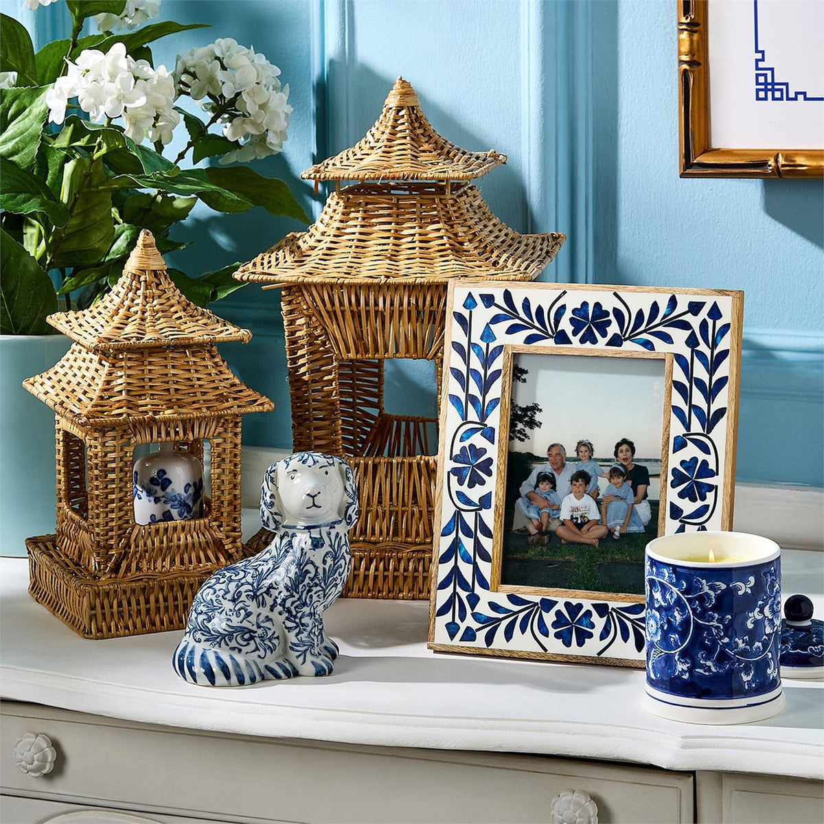 Rattan Pagoda Lanterns in 2 Sizes