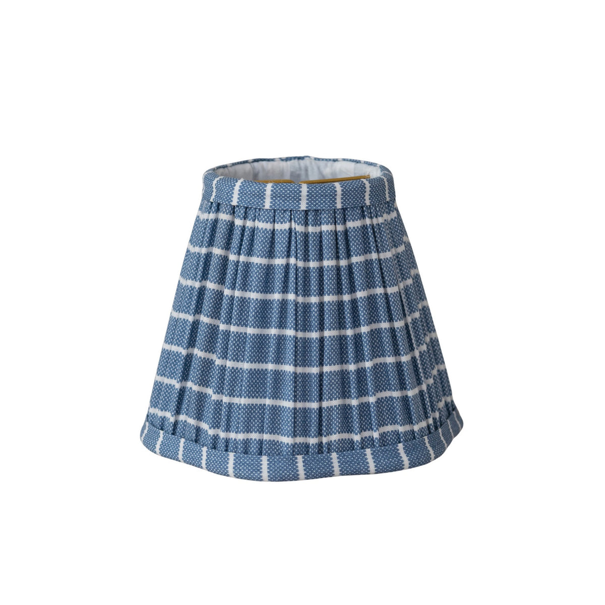 Blue & Natural Cotton Blend Clip-on Mini Lampshade