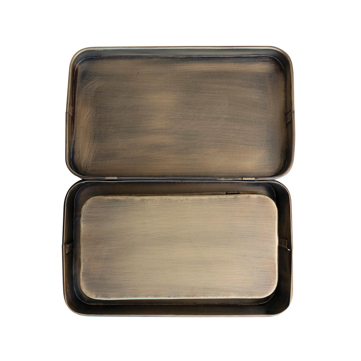 Brass Finish Metal Box Set