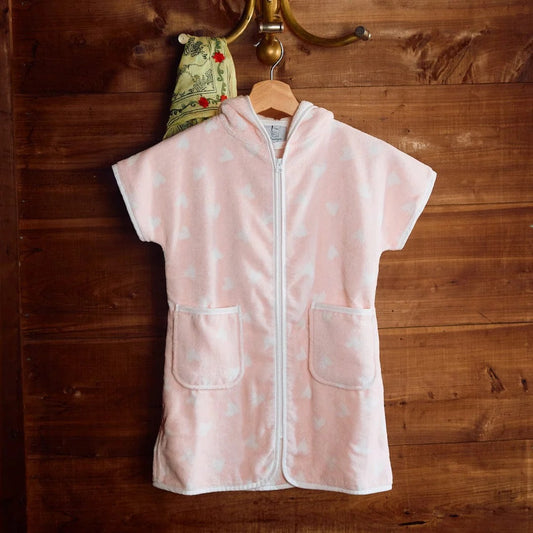 Weezie Kids' Cover Up-Tossed Pink Hearts