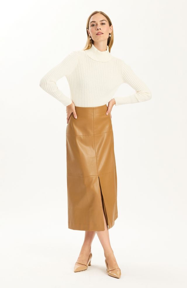 Phoebe Vegan Skirt in Latte