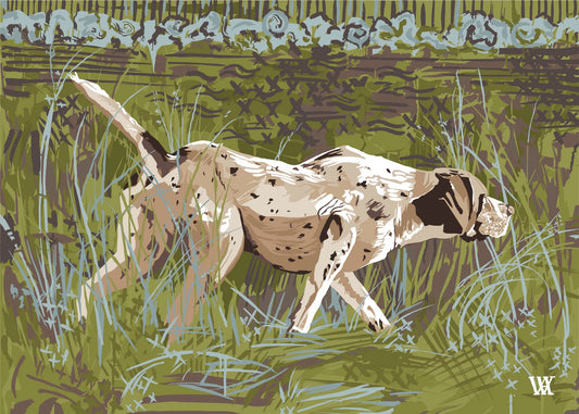 Austin Williams Art Framed Prints-Olive On the Hunt