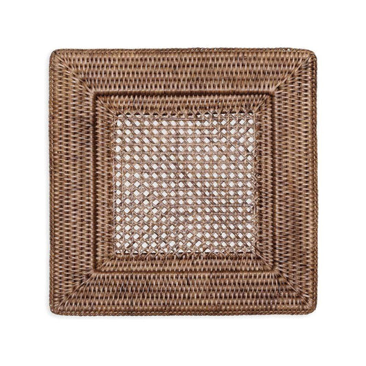 Rattan Square Plate Charger