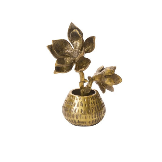 Butterfly Magnolia Wide Vase Sculpture