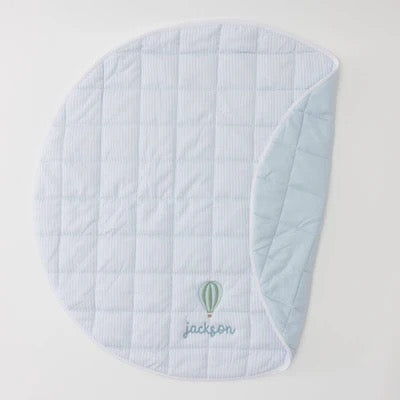 Tummy Time Mat Blue Stripe