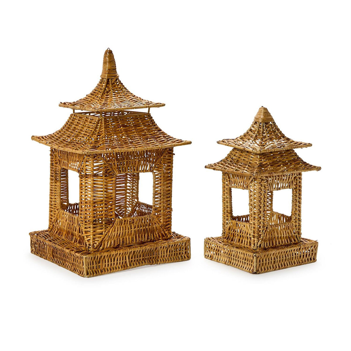 Rattan Pagoda Lanterns in 2 Sizes