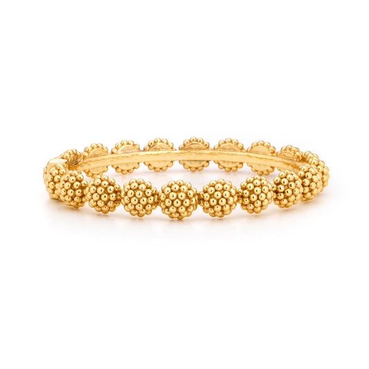 Berry Eternity Hinged Bangle, S/M - Gold