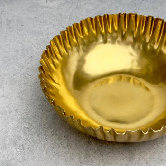 Gold Ripples Bowl (11")