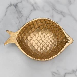 Gold Round Fish Bowl