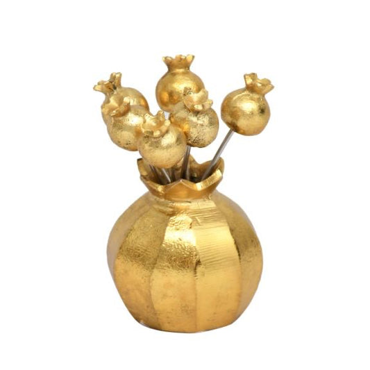 Pomegranate Toothpicks S/6