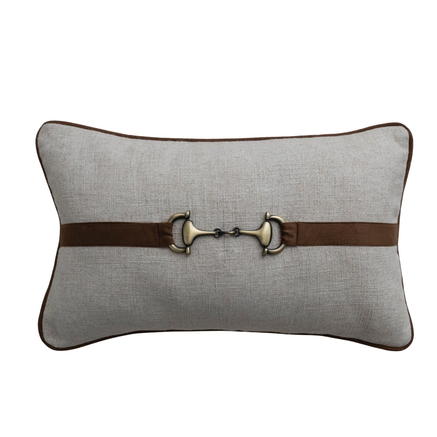 Viscose & Linen Buckle Lumbar Pillow
