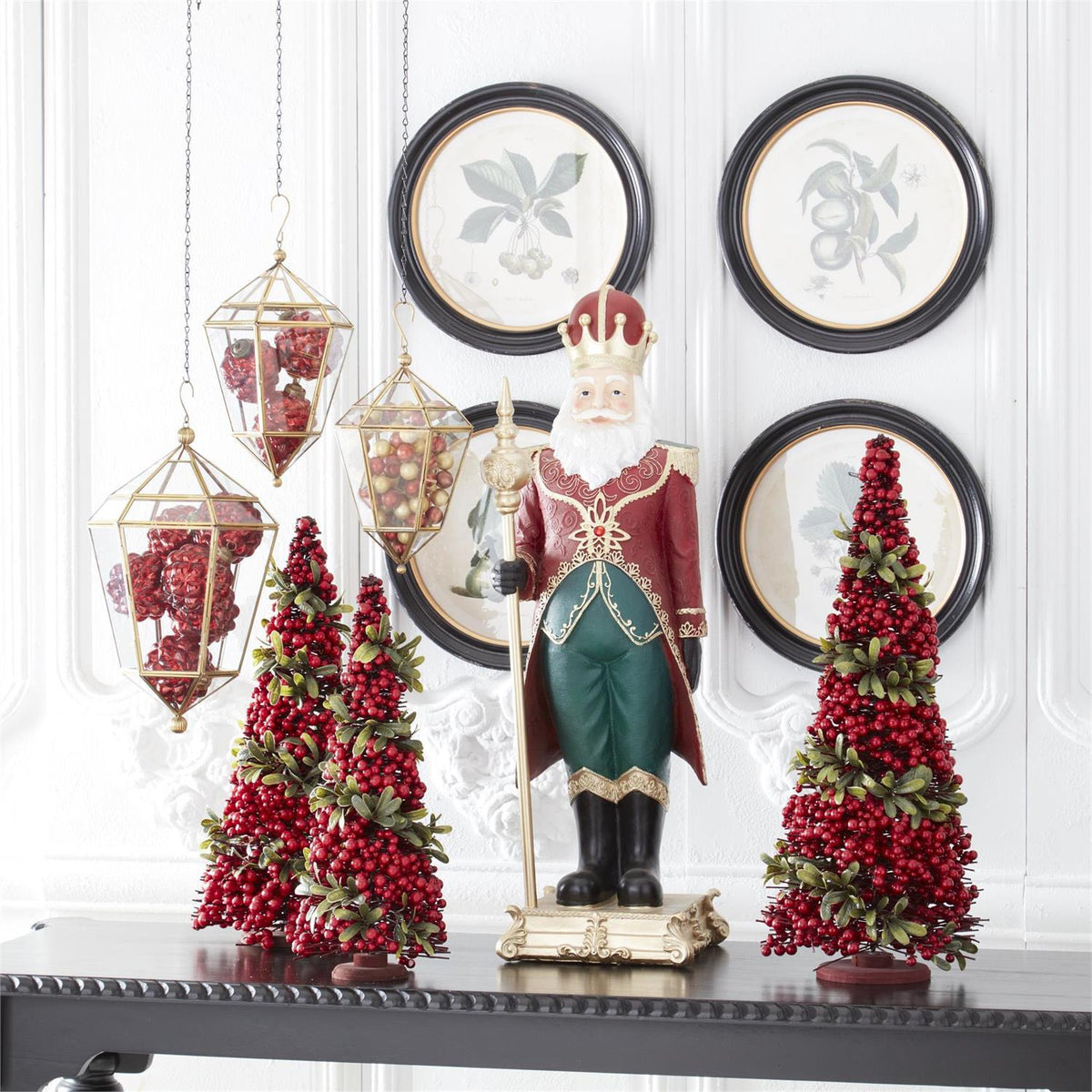 Mistletoe And Berry Cone Trees in 3 Sizes