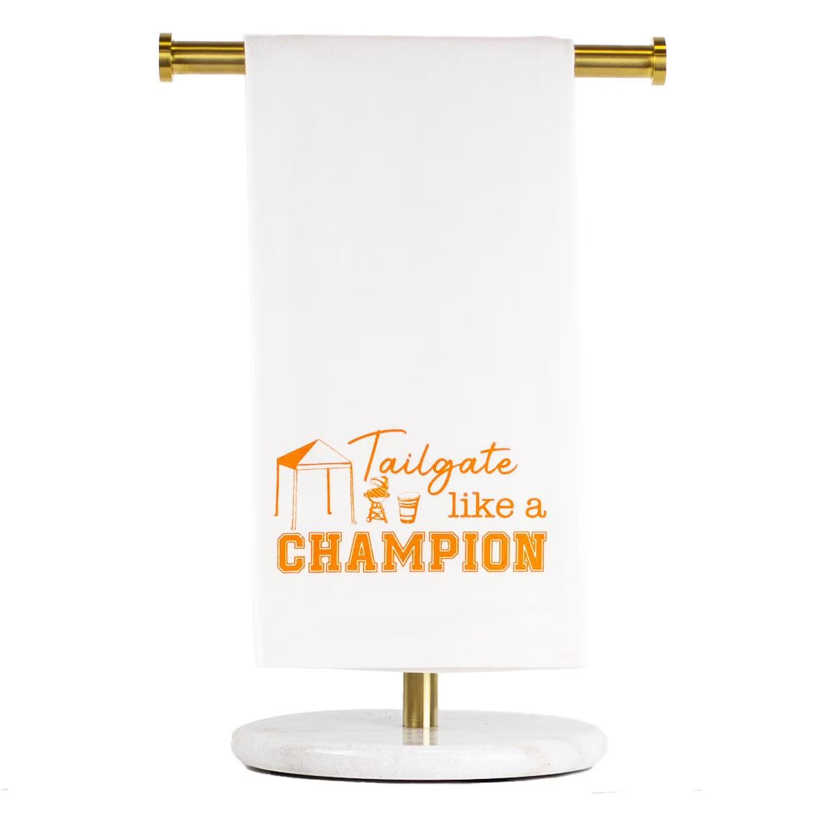 Tailgate Like A Champion Hand Towel Orange