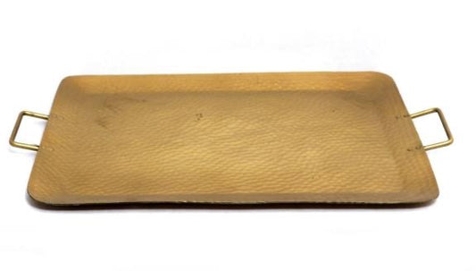 11" Rectangular Hammered Gold Tray