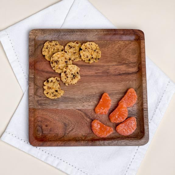 Square Acacia Wood Plate