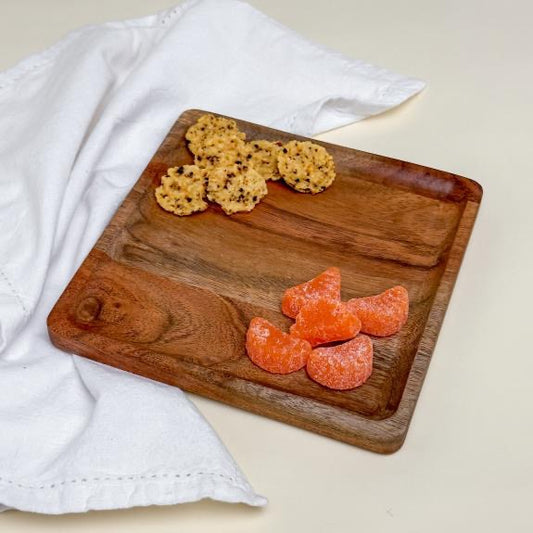 Square Acacia Wood Plate