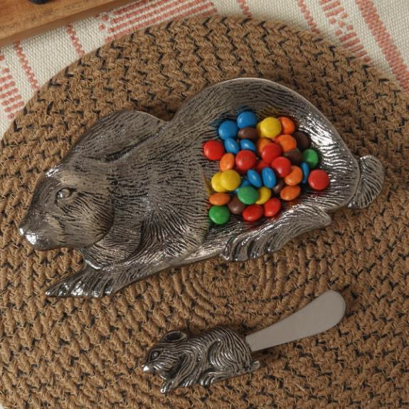 Rabbit Butter Dish w\ Spreader Set