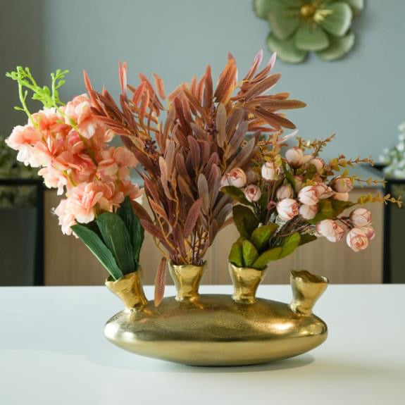 Gold Multi-Stem Vase