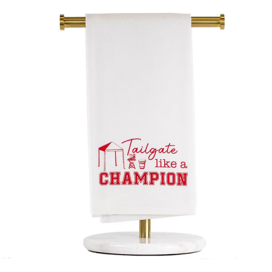 Tailgate Like A Champion Hand Towel Red