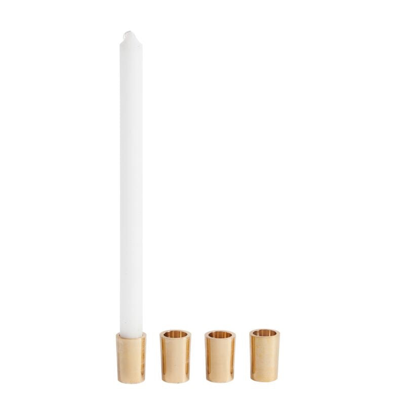 Gold Tune Candlestick Set