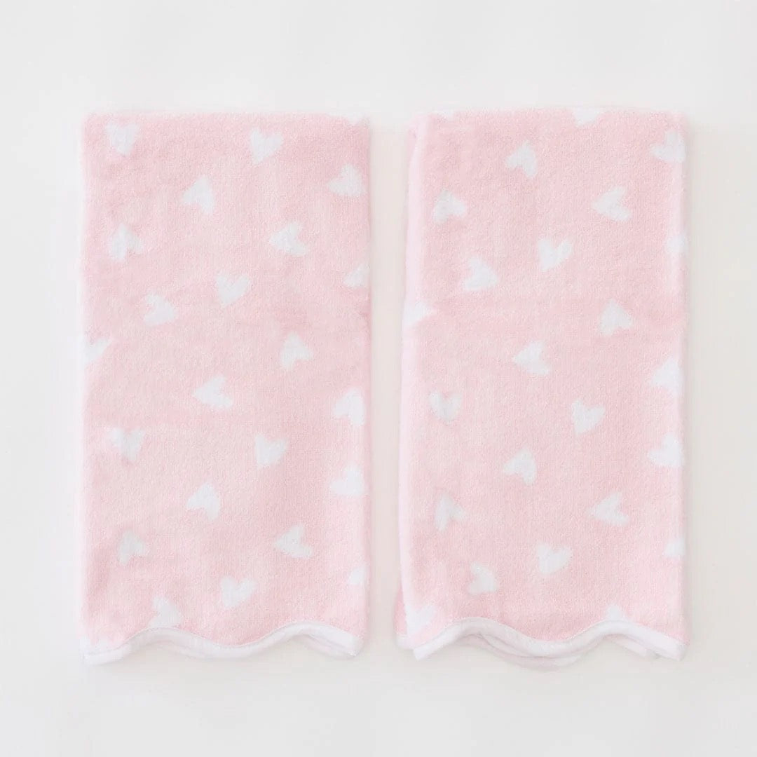 Scallop Patterned Hand Towels (Pair) - Thumbnail 2