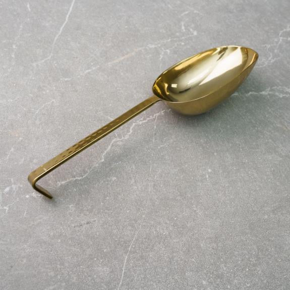 Brass-Finish Hammered Scoop