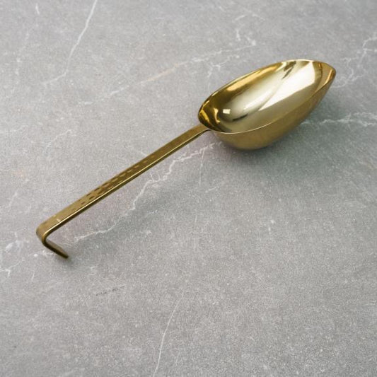 Brass-Finish Hammered Scoop